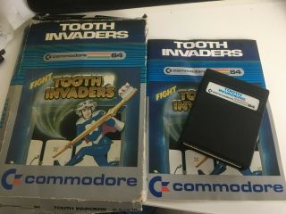 Tooth Invaders Cartridge For The Commodore 64 / C64