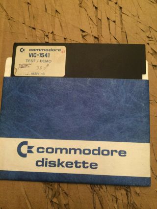 Model 1541 Test/demo Diskette - Commodore 64/128 C64 Floppy Disk 0729