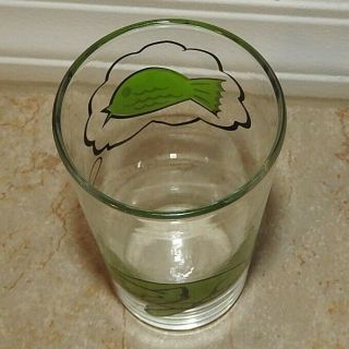 Vintage Libbey Funny Green Cat Cocktail Glass 