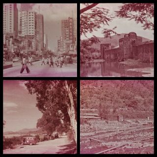 30 Vintage Old Photo Slides Of British Hong Kong Poor & Rich People Buildings,