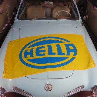 Hella Flag Banner Vw Volkswagon Samba Oval Split Bug Porsche Bmw M3 Ruf 356 911