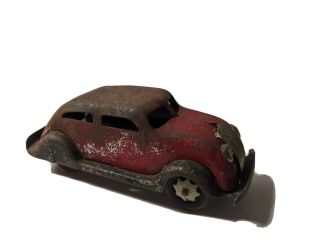 Vintage Antique Marx Pressed Steel Toy Car - Red