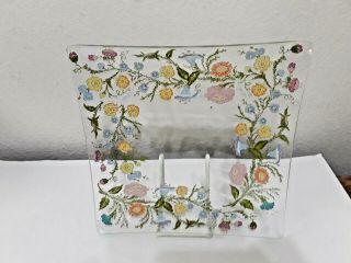 Vintage Serving Platter Plate Dorothy Thorpe Wildflowers/floral Harves Rare
