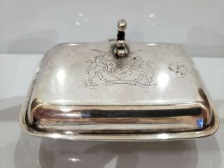 Vintage Art Deco Silver Cigarette / Tobacco / Trinket Table Top Box Holder Case