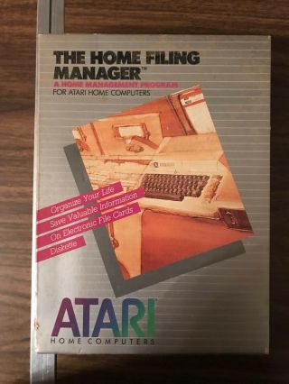 Computer Software Atari - The Home Filing Manager For The Atari Home Comupters