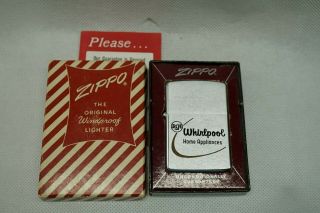 1960 Zippo W/ Box & Guarantee Rca Whirlpool.