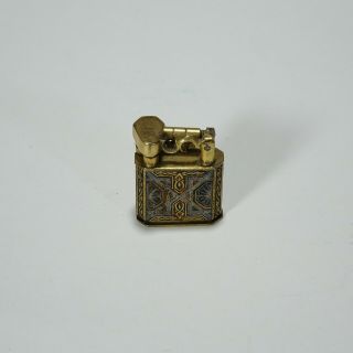 Vintage Lighter Miniature Gold Tone Lift Arm Pocket Petrol