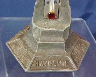 Vintage Metal Havoline Thermometer Tower Century of Progress 1933 Chicago 2