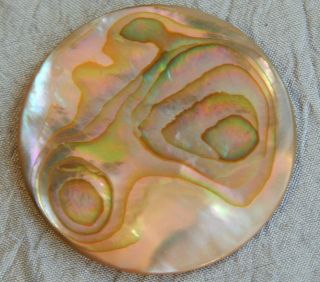 Antique Vintage Button Mother Of Pearl Aprx:1 - 3/8 " 820 - F