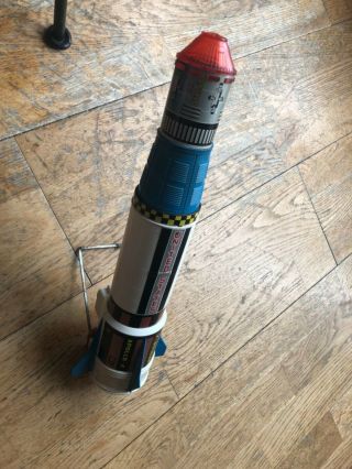 Vintage Electric Rocket Toy Apollo X Moon Challenger Fusée électrique