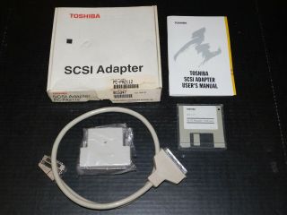 Nos Vintage Toshiba Pc - Pa2112 Scsi Adapter Computer Pc Connector Cable Part