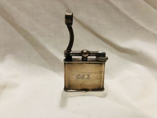 Vintage Sterling Silver Lift Arm Lighter - Mexico 1940 ' s E.  J.  L.  Initials 61.  92 G 3