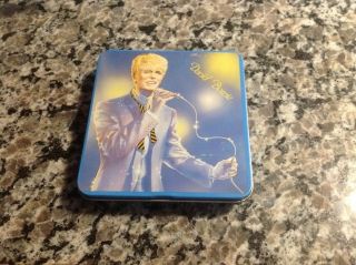 David Bowie Vintage Tin Stash Box.  Serious Moonlight.  3 1/2 X 4