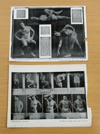 Vintage 1950 ' s Charles Atlas Bodybuilding Workout Lesson Course Plan Jiu Jitsu 2