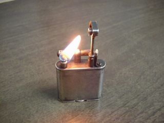 Vintage Dunhill " Unique " Lift Arm Silver Plated Rare Lighter Still Wow