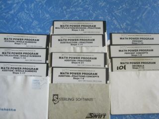 I/ct Math Power Program Apple Ii Vintage 5.  25 Disks 9 Disks