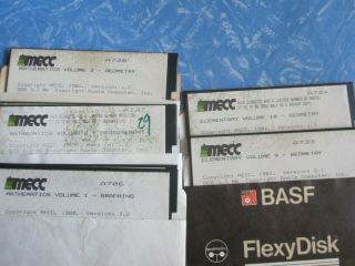 Mecc Math Programs 1980 Apple Ii Vintage 5.  25 Disks 10 Disks