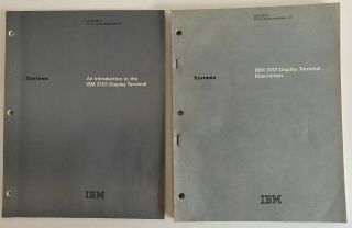 Vintage Ibm Manuals For The Ibm 3101 Display Terminal