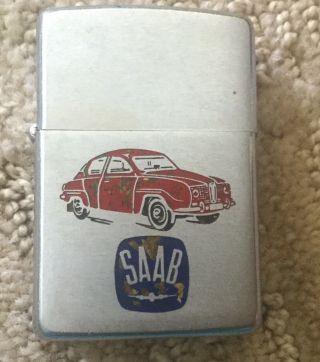 Vintage Saab Automobile 1968 Zippo Lighter