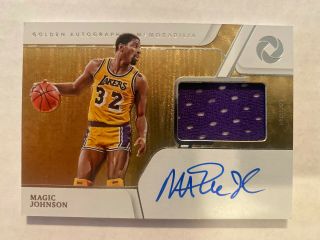 2019 - 20 Opulence Magic Johnson Game Patch On Card Auto 15/49 Lakers