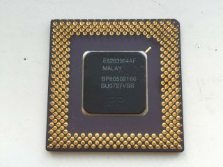 Intel Bp80502166 Su072,  Intel Pentium 166,  Non Mmx,  Vintage Cpu,  Gold