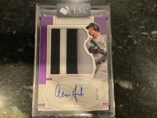 2020 Topps Definitive Aaron Judge Autographed Relic Purple /10 Ny Yankees