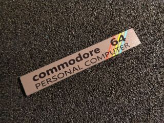 Commodore C64 Color Label / Sticker / Badge / Logo 7,  7 X 1,  2cm [242i]