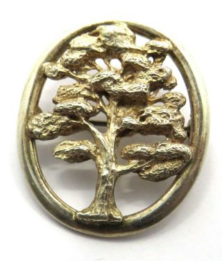 Vintage Sterling Silver Tree Brooch - 12.  5 Grams