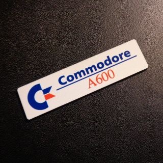 Commodore Amiga 600 Color Label / Logo / Sticker / Badge 49 X 13 Mm [261c]