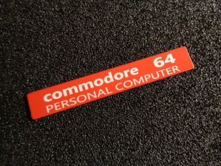 Commodore C64 Red White Label / Sticker / Badge / Logo 7,  7 X 1,  2cm [242c]