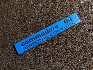 Commodore C64 Blue Black Label / Sticker / Badge / Logo 7,  7 X 1,  2cm [242g]