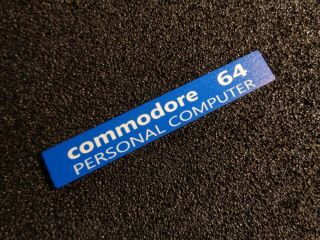 Commodore C64 Blue White Label / Sticker / Badge / Logo 7,  7 X 1,  2cm [242d]