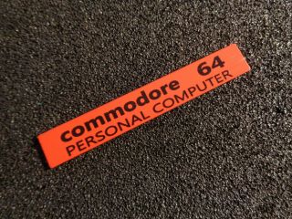 Commodore C64 Red Black Label / Sticker / Badge / Logo 7,  7 X 1,  2cm [242h]