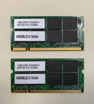2 X 1 Gb Ddr Sodim N Memory —powerbook G4 Aluminum 17”1.  67ghz Model A1107 191