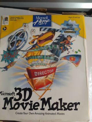 Microsoft 3d Movie Maker Special Effect Graphic Windows 95 Computer Software