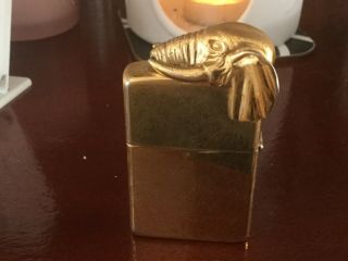 1980s very rare and collectible Zippo 3D Elephant lighter. 3