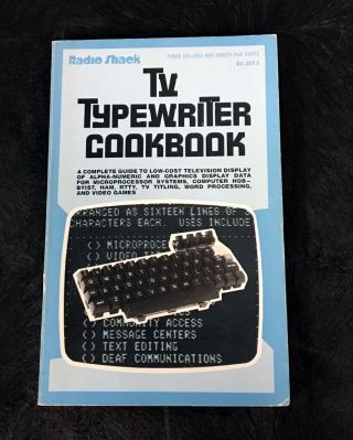 Tv Typewriter Cookbook (s - 100 Computers)