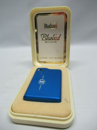 Vintage Hadson Bluebird Musical Butane Gas Cigarette Lighter Japan