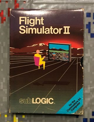 Flight Simulator Ii - Commodore 64/128 Vintage Video Game