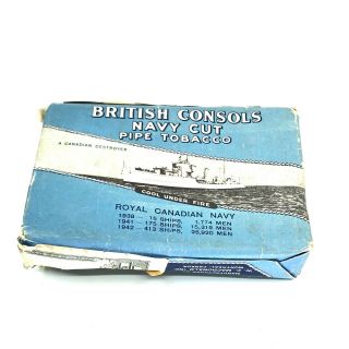 Vintage British Consols Navy Cut Extra Mild Pipe Tobacco Empty Display Package 3