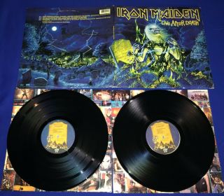 Vintage Iron Maiden Live After Death 2x Lp Record Gatefold Vinyl