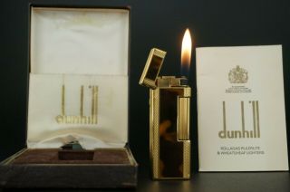 Dunhill Rollagas Lighter W/box Vintage E97