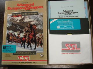 Advanced Dungeons And Dragons Secret Of The Silver Blades - Ssi - 5 1/4” Floppy