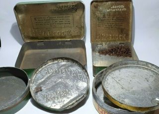 4 x different old HAVELOCK tobacco tins Made in Melbourne Australia 2