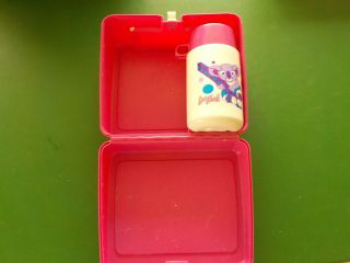 Lisa Frank Koala Bear Plastic Thermos Vintage Lunch Box Hot Pink USA 80 ' s 90s (LH 2