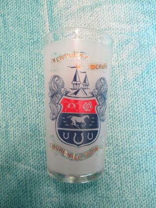 Vintage Rare Kentucky Derby Glass Churchill Downs 1968