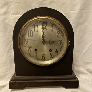 Vintage Old Antique Seth Thomas Mantle Shelf Wooden Clock No Key