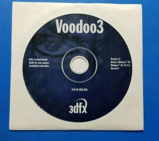 3dfx Voodoo 3 Pci Driver Software Cd Install Disc Ver.  1.  4 Win95/98/nt/dx6