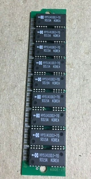 Hyundai 30 Pin Simm Memory 1mb Module 70ns With Parity 9 Chip Nos Hym594000m - 70