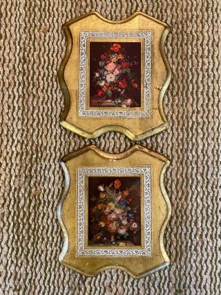 Vintage Mc Imports Florentine Wall Plaques Made In Italy